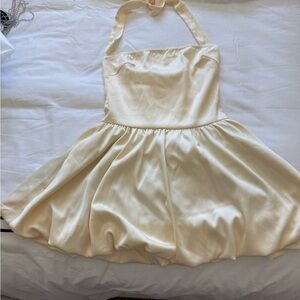 Chic Sorrel UK Butter Yellow Halter Mini Dress